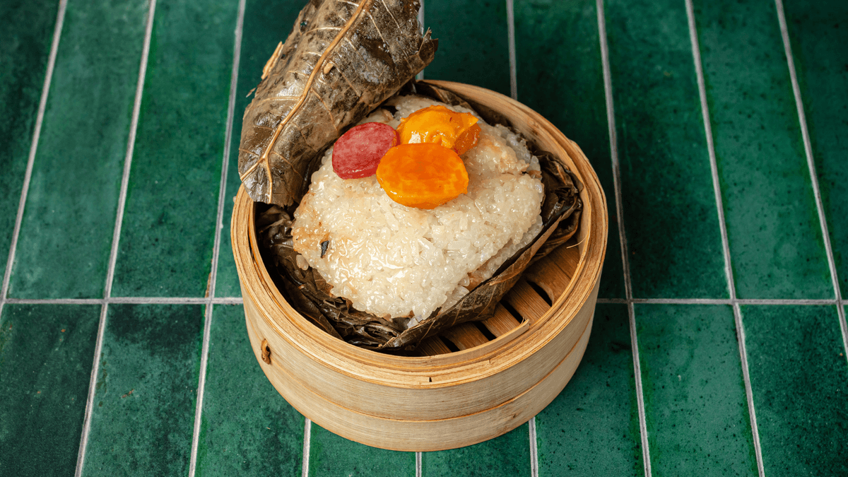 Lotus Leaf Sticky Rice with Salted Egg Yolk