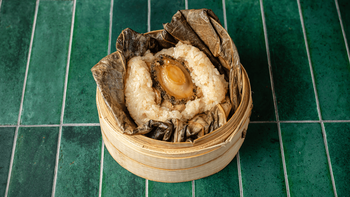 Lotus Leaf Sticky Rice with Abalone
